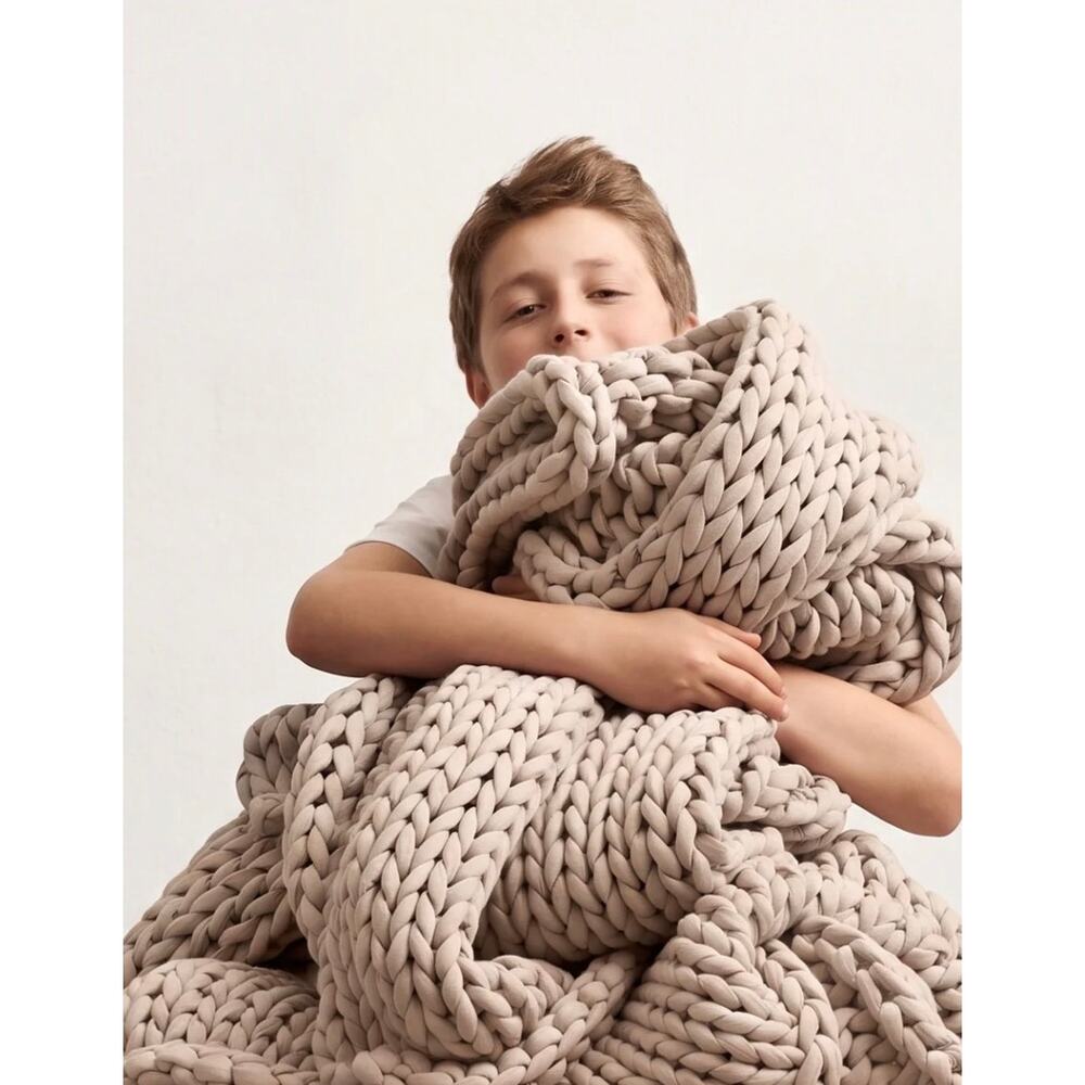 NWOT Bearaby Nappling Kids Weighted Blanket - 5 lbs Driftwood (w/ Canvas Bag)